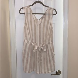 Loft linen blend shorts romper